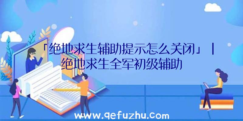 「绝地求生辅助提示怎么关闭」|绝地求生全军初级辅助